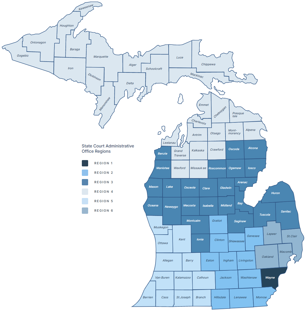 State Court Administrative Office Regions